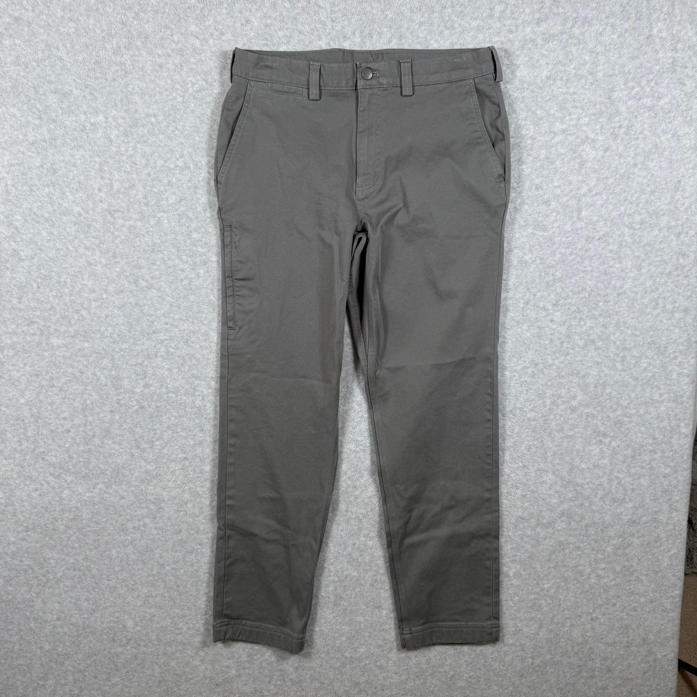 Duluth Trading Co DuluthFlex Ballroom Slim Gray Utility Pants 32x30 (Fits 32x30)